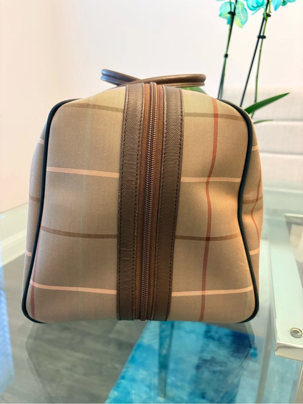 Vintage Burberrys Nova Check Boston Bag,